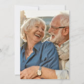 50周年結婚記念日の思い出 ゴールド写真 招待状 (裏面)