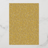 50周年結婚記念日の愛のハート ゴールド 箔招待状 (裏面)