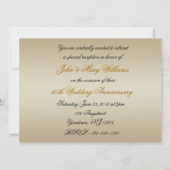 50周年結婚記念日の招待状カード 招待状 (裏面)