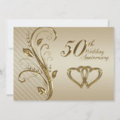 50周年結婚記念日の招待状カード 招待状 (正面)