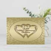 50周年結婚記念日の招待状カード 招待状 (スタンド正面)