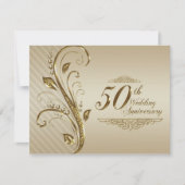 50周年結婚記念日の招待状カード 招待状 (正面)