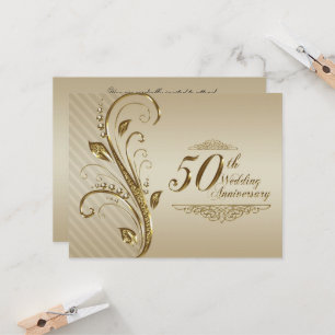 50周年結婚記念日の招待状カード 招待状