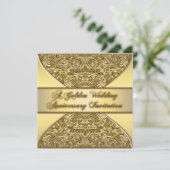 50周年結婚記念日の招待状カード 招待状 (スタンド正面)