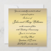 50周年結婚記念日の招待状カード 招待状 (裏面)