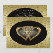 50周年結婚記念日の招待状カード 招待状 (正面/裏面)