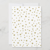 50周年結婚記念日の招待状 - ゴールド＆ホワイト 招待状 (裏面)