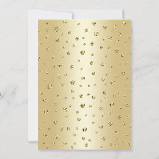 50周年結婚記念日の招待状(ゴールド) 招待状 (裏面)