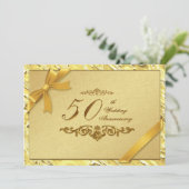 50周年結婚記念日の招待状 招待状 (スタンド正面)