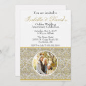 50周年結婚記念日の招待状 招待状 (正面/裏面)