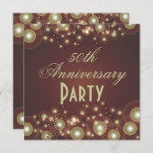 50周年結婚記念日の招待状 招待状 (正面/裏面)