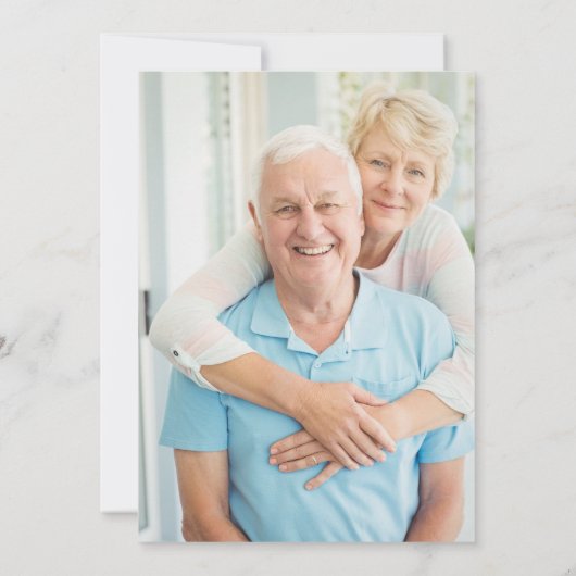 50周年結婚記念日の招待状 招待状 (裏面)