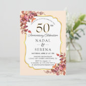 50周年結婚記念日の招待状 招待状 (スタンド正面)