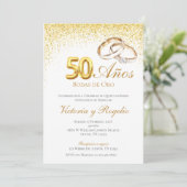 50周年結婚記念日の招待状 招待状 (スタンド正面)