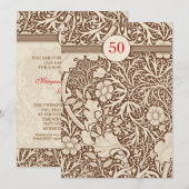 50周年結婚記念日の招待状 招待状 (正面/裏面)