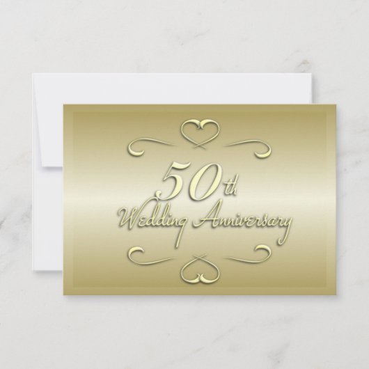 50周年結婚記念日の招待状 招待状 (正面)