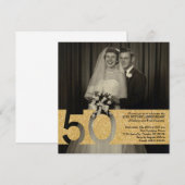 50周年結婚記念日の招待状 5.25 x 5.25 招待状 (正面/裏面)