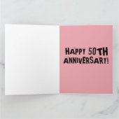 50周年結婚記念日の挨拶大きなカード カード (内部)