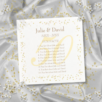 50周年結婚記念日の楽しい事実 スタンダードカクテルナプキン