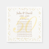 50周年結婚記念日の楽しい事実 スタンダードカクテルナプキン (正面)