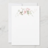 50周年結婚記念日の白とピンクのバラの招待状 招待状 (裏面)