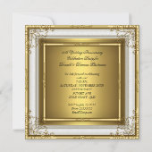 50周年結婚記念日の白金エレガント 招待状 (裏面)