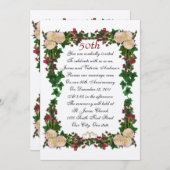 50周年結婚記念日の誓いの更新招待状 招待状 (正面/裏面)