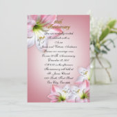 50周年結婚記念日の誓いの更新 ピンクのアマリリス 招待状 (スタンド正面)