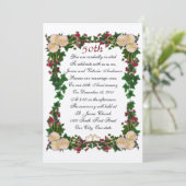 50周年結婚記念日の誓い更新招待状 招待状 (スタンド正面)