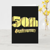 50周年結婚記念日の贈り物 カード (黄色い花)