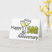 50周年結婚記念日の贈り物 カード (黄色い花)