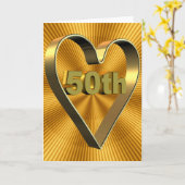 50周年結婚記念日の贈り物 カード (黄色い花)