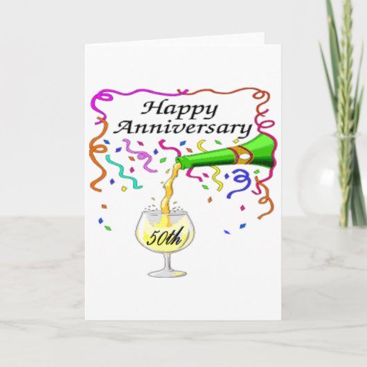 50周年結婚記念日の贈り物 カード (正面)