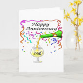 50周年結婚記念日の贈り物 カード (黄色い花)
