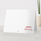 50周年結婚記念日の赤いハート風船 サンキューカード (裏面)