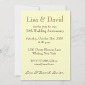 50周年結婚記念日の赤いバラ 招待状 (裏面)