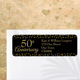 50周年結婚記念日の返送先住所 ラベル
