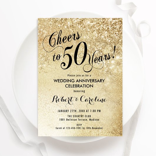 50周年結婚記念日の金 招待状