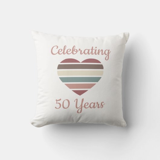 50周年結婚記念日を祝う クッション (正面)