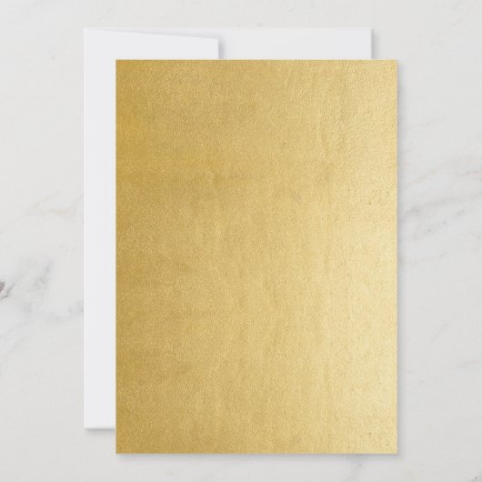 50周年結婚記念日オーダーメイド疑似ゴールド 招待状 (裏面)