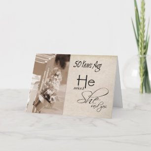 50周年結婚記念日カード - 50年の素晴らしい年月 カード