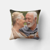 50周年結婚記念日グリーン花写真 クッション (裏面)