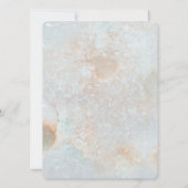 50周年結婚記念日ゴールドグリッター天体 招待状 (裏面)