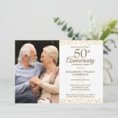 50周年結婚記念日サプライズパーティー2枚の写真 招待状 (スタンド正面)