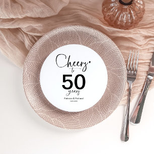 50周年結婚記念日チャージャープレートのプレート挿入 招待状