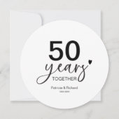 50周年結婚記念日チャージャープレート挿入 招待状 (正面)