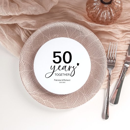 50周年結婚記念日チャージャープレート挿入 招待状