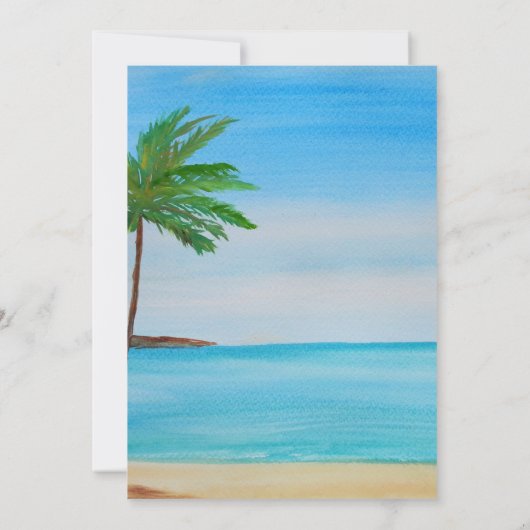 50周年結婚記念日トロピカルビーチコースタル セーブザデート (裏面)