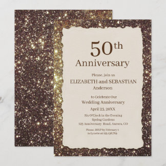 50周年結婚記念日パーティー招待状 招待状