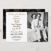 50周年結婚記念日パーティー招待状 招待状 (正面/裏面)